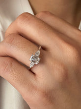 Trilogy Emerald Cut Diamond Engagement ring