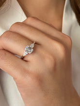 Trilogy Emerald Cut Diamond Engagement ring