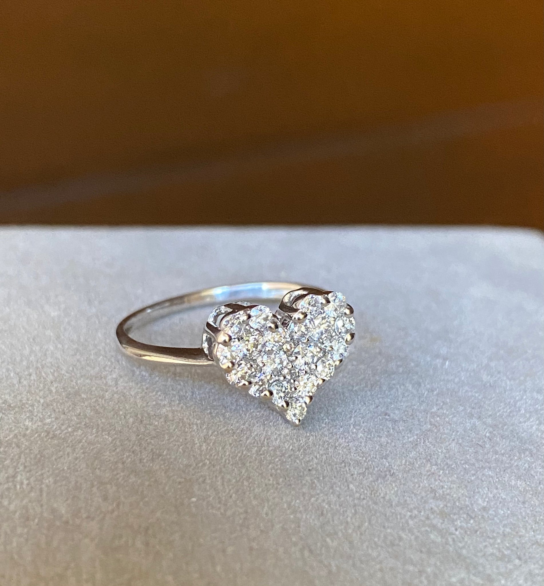 Heart diamond ring